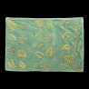 Velvet place mat embroidered with flowering twigs