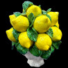 Grand centre de table panier citrons céramique