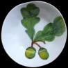 Majolica oak leaf soup plate