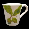 Majolica oak leaf mug