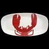 Majolica breton lobster long oval dish