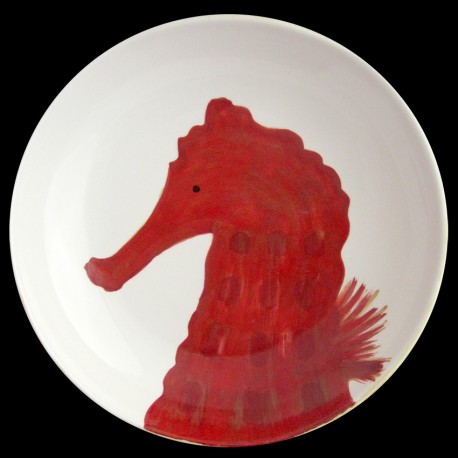 Seahorse big round dish D 38 cm