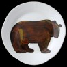 Majolica bear dinner plate