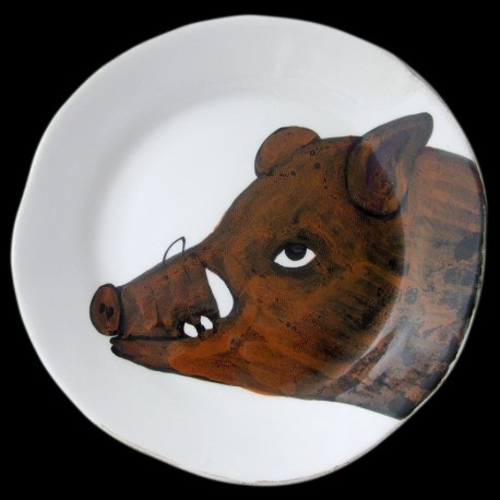 Wild boar dinner plate D 28 cm