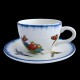 Tea cup and saucer 9,2 cm H 6,7 cm Swallow butterfly sparrow and bells