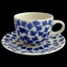 Majolica tea cup & saucer blueflowers collection