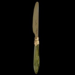 Couteau de table collection Rock Vert Olive et or