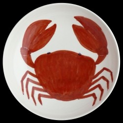 Crabe Grand plat rond creux 38 cm