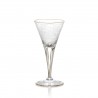 Engraved crystal stemmed water glass Golden rim MAHARANI Collection