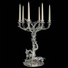 Silver-plated bronze Candelabra with dogs