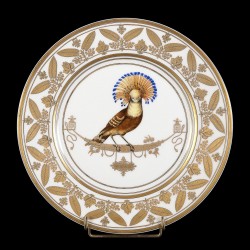 Moucherolle assiette style Sèvres porcelaine XXème 