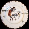 Dinner plate "Le Parisien" 19th century Creil Fish