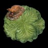 Majolica small plate cabbage Red partridge