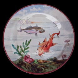 Tin plate "The Fantastic World" Red mullet