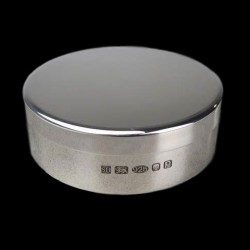 Round pill box D 6 cm silver