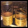 Verre à whisky cristal gravé doré à l'or fin. Collection Wagner