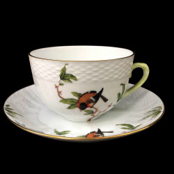 Large breakfast cup and saucer Rothschild Herend
