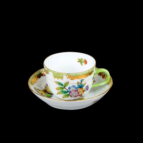 Coffee cup and saucer Victoria Herend