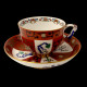 Herend service chinois ocre rouge 6 tasses