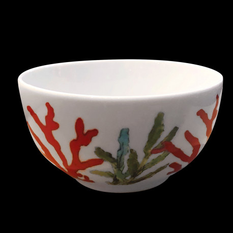 Porcelain bowl Red Coral