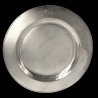 Round dish CGT Normandie art deco silver plated