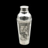 Silver plated shaker with decor of Poker and Paris monuments, circa 1925