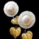 Sunflower Wall Light by Maison Baguès, bronze and crystal, 20th century