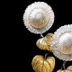 Sunflower Wall Light by Maison Baguès, bronze and crystal, 20th century