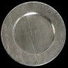Serving plate Pewter Wood effect