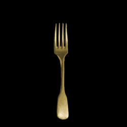 Dessert Fork in golden stone washed steel