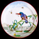 Assiette en tôle "Les Oiseaux" Martin-pêcheur