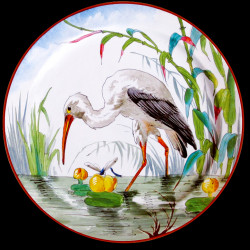 Tin plate "The Birds" Stork
