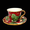 Majolica red teacup "George Sand"