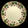 Majolica dessert plate ivory and red fruits "George Sand"
