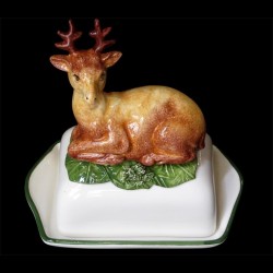 Stag, butter dish