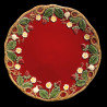 Majolica red dessert plate "George Sand"