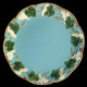 Majolica turquoise table plate "Georges Sand"