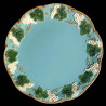 Majolica turquoise dinner plate "George Sand"