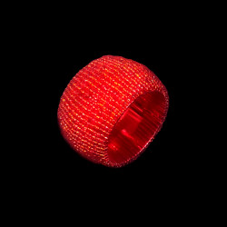 Red beaded napkin ring