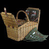 Green Tweed Picnic Hamper for 2 persons