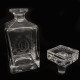 Crystalline Napoleon squared alcohol decanter