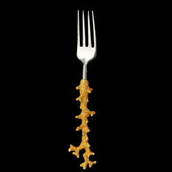 Fork gilded coral handle