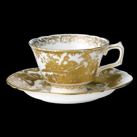 Royal Crown Derby Aves Gold Breakfast Cup & Saucer
