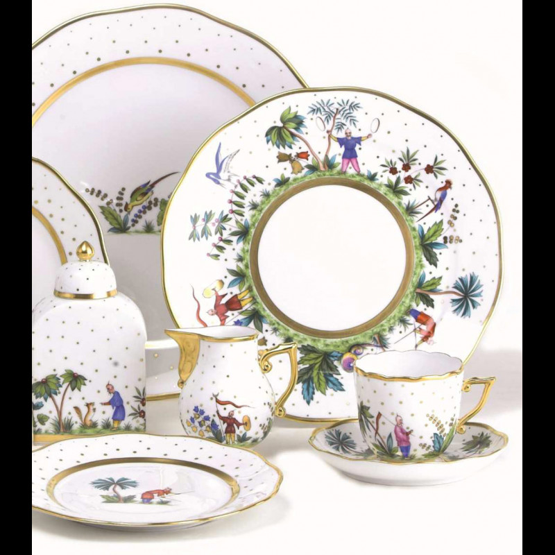 Six assiettes de présentation Forains d'Orient Porcelaine Herend