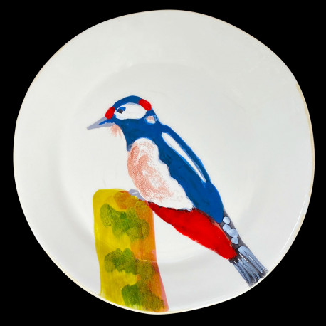 Woodpecker dinner plate