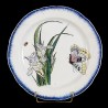Bracquemond Mauve iris & Butterfly plate D 23 cm