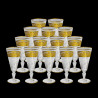 14 Baccarat Crystal Champagne Flutes Eldorado with gold