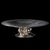Large hammered silverplated fruit bowl by Luc Lanel for Christofle