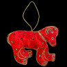 Embroidered red bear