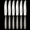 Set of 6 vintage Christofle Rubans table knifes